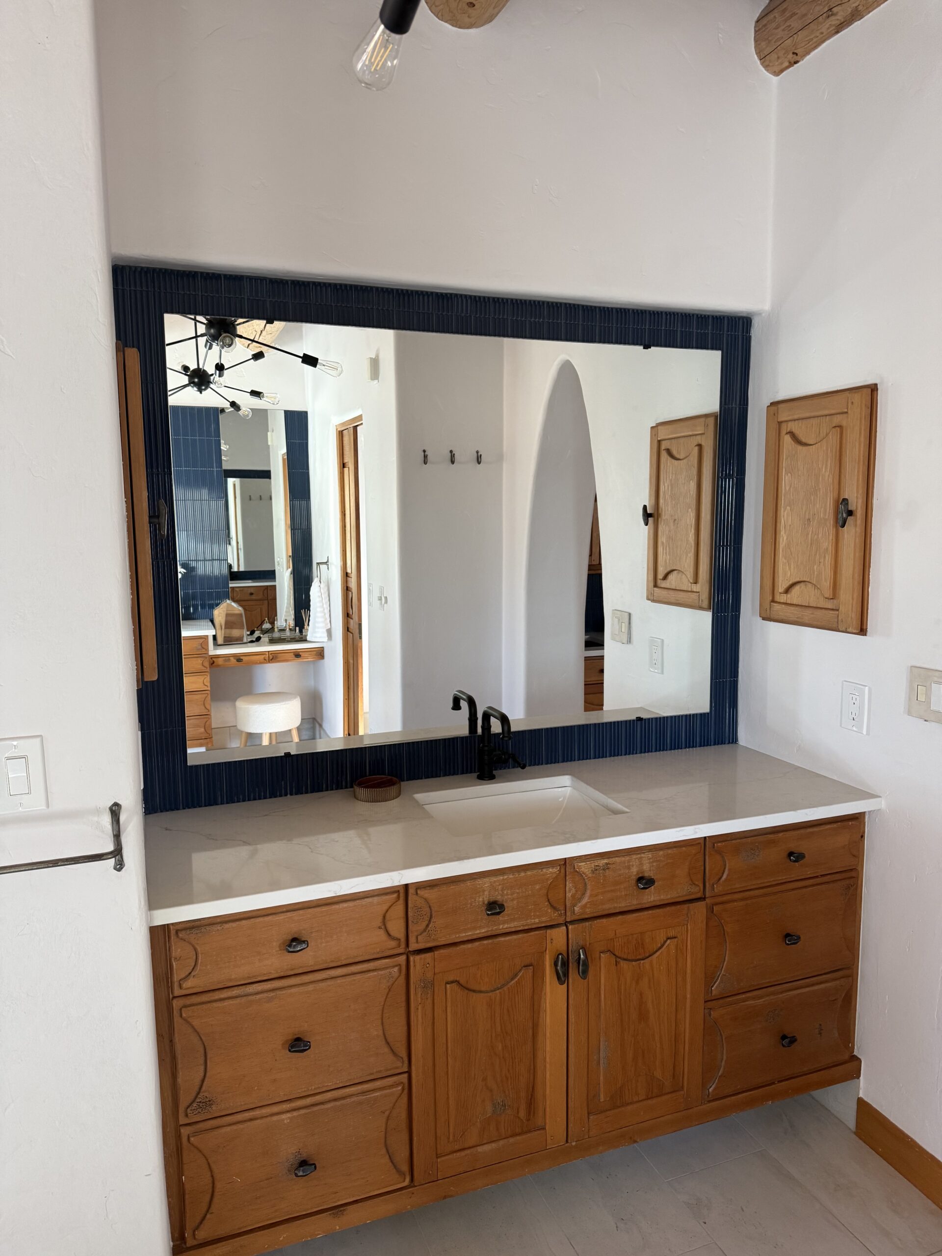 Mirror above sink